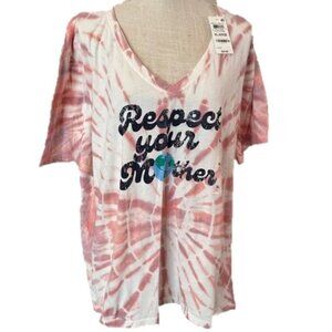 Style & Co. Pink Tie-Dye Graphic Tee